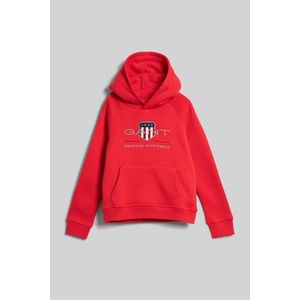 MIKINA GANT ARCHIVE SHIELD RAGLAN HOODIE BRIGHT RED obraz