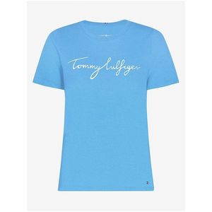 Světle modré dámské tričko Tommy Hilfiger obraz