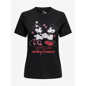 Černé dámské tričko ONLY Mickey obraz