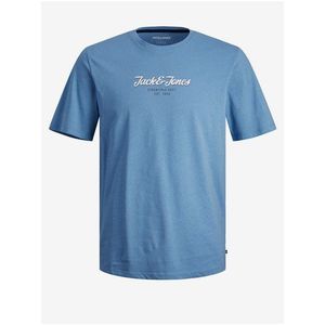 Modré pánské tričko Jack & Jones Henry obraz