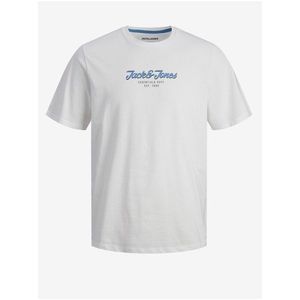 Bílé pánské tričko Jack & Jones Henry obraz