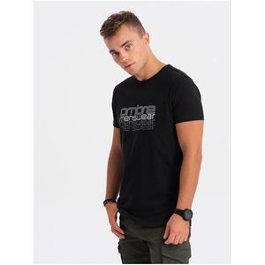 Černé pánské tričko Ombre Clothing obraz