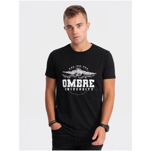 Černé pánské tričko Ombre Clothing obraz