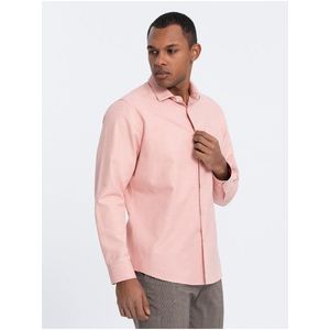 Světle růžová pánská košile Ombre Clothing obraz