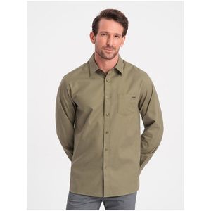 Zelená pánská svrchní košile Ombre Clothing obraz