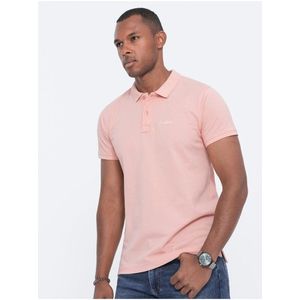 Růžové pánské polo tričko Ombre Clothing obraz