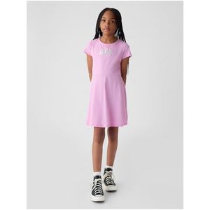 Růžové holčičí mini šaty GAP obraz