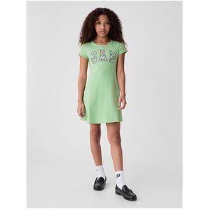 Světle zelené holčičí šaty s logem GAP obraz
