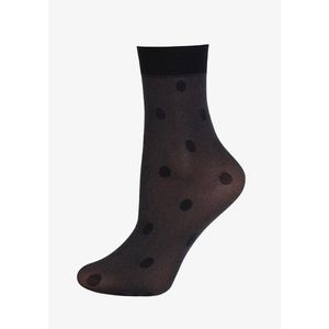 Černé silonkové ponožky Shine Dots obraz