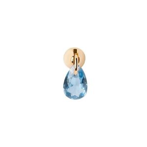 PDPAOLA Elegantní pozlacená single náušnice se zirkonem Blue Lily Gold PG01-202-U obraz