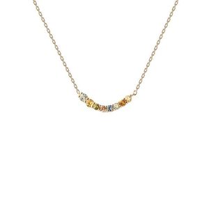 PDPAOLA Jemný pozlacený náhrdelník se zirkony RAINBOW Gold CO01-859-U obraz