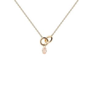 PDPAOLA Krásný pozlacený náhrdelník Peach Lily CO01-844-U obraz