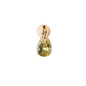 PDPAOLA Elegantní pozlacená single náušnice se zirkonem Green Lily Gold PG01-203-U obraz