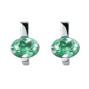 CRYSTalp Módní náušnice se zeleným krystalem Simply 42204.CHR.R obraz
