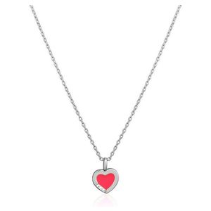 JVD Romantický stříbrný náhrdelník Srdce SVLN0628SH2RO38 (řetízek, přívěsek) obraz