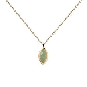PDPAOLA Pozlacený náhrdelník Green Aventurine Nomad Vanilla CO01-678-U obraz