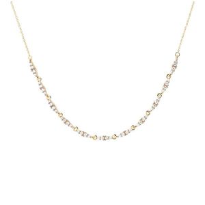 PDPAOLA Luxusní pozlacený náhrdelník se zirkony Spice Vanilla CO01-682-U obraz