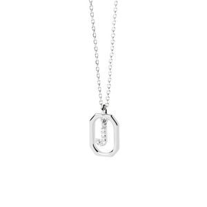 PDPAOLA Půvabný stříbrný náhrdelník písmeno "J" LETTERS CO02-521-U (řetízek, přívěsek) obraz