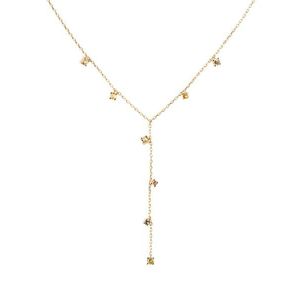 PDPAOLA Půvabný pozlacený náhrdelník se zirkony JANE Gold CO01-864-U obraz