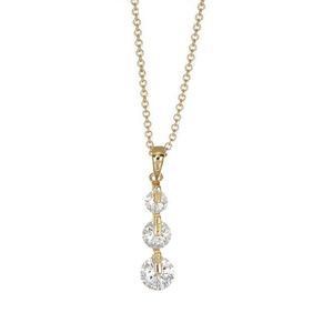 CRYSTalp Elegantní pozlacený náhrdelník s krystaly Mood 32242.G obraz