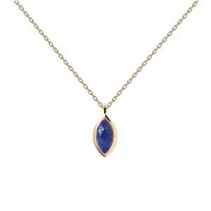 PDPAOLA Pozlacený náhrdelník Lapis Lazuli Nomad Vanilla CO01-680-U obraz