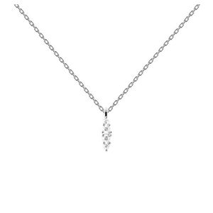 PDPAOLA Něžný stříbrný náhrdelník Gala Vanilla CO02-675-U (řetízek, přívěsek) obraz
