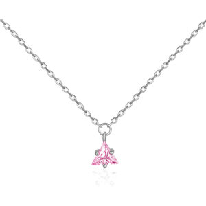 JVD Stříbrný náhrdelník s růžovým zirkonem SVLN0362SH2R242 obraz