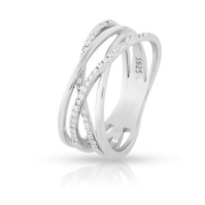 JVD Moderní stříbrný prsten se zirkony SVLR0376XH2BI 54 mm obraz