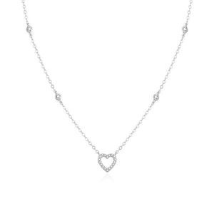 Beneto Něžný stříbrný náhrdelník se srdíčkem AGS1040/47 obraz