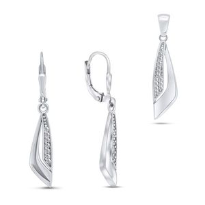 Brilio Silver Blýštivý stříbrný set šperků SET204W (přívěsek, náušnice) obraz