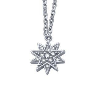 CRYSTalp Třpytivý stříbrný náhrdelník Hvězda s krystaly Sisy 32134.S obraz