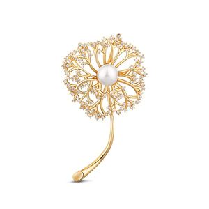 JwL Luxury Pearls Romantická pozlacená brož 2v1 s pravou bílou perlou JL0729 obraz