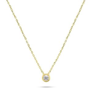 Brilio Silver Elegantní pozlacený náhrdelník se zirkonem NCL86Y obraz