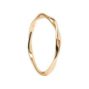 PDPAOLA Minimalistický pozlacený prsten SPIRAL Gold AN01-804 54 mm obraz