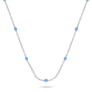 Brilio Silver Stříbrný náhrdelník s modrými kuličkami NCL112WTQ obraz