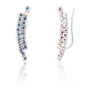 JwL Luxury Pearls Blyštivé podélné náušnice s krystaly JL0741 obraz