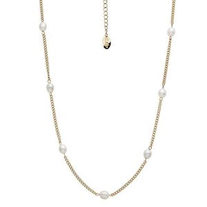 CRYSTalp Půvabný pozlacený náhrdelník s perlami Tide Pearl 12243.EG obraz