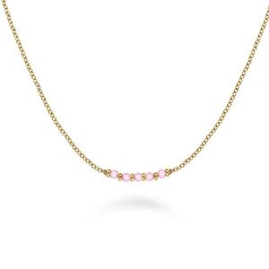 Rosefield Jemný pozlacený náhrdelník s růžovými korálky Essentials JNPRG-J811 obraz