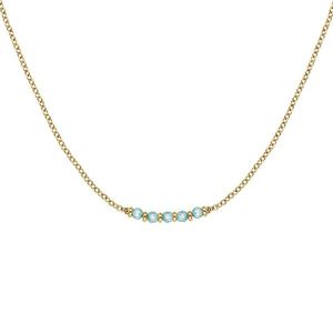 Rosefield Jemný pozlacený náhrdelník s modrými korálky Essentials JNBRG-J812 obraz