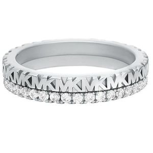 Michael Kors Elegantní stříbrný prsten se zirkony MKC1581AN040 57 mm obraz