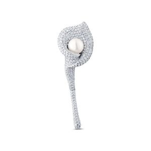 JwL Luxury Pearls Třpytivá brož 2v1 Květina Kala JL0816 obraz