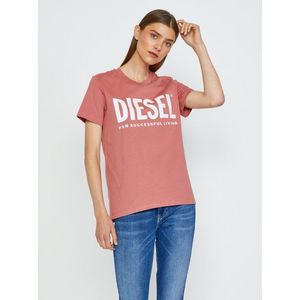 Růžové dámské tričko Diesel Sily-Ecologo obraz