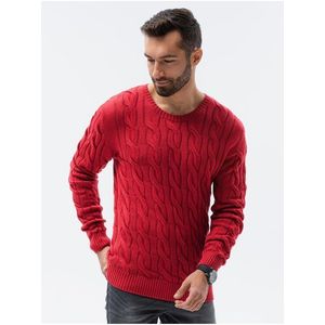 Červený pánský svetr Ombre Clothing E195 obraz
