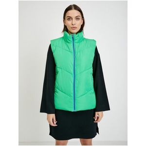 Dámská prošívaná vesta Barva: zelená, Velikost: S obraz