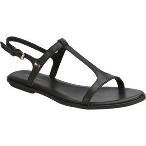 Tommy Hilfiger TH FLAT SANDAL Dámské sandály, černá, velikost obraz