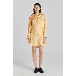 ŠATY GANT SLIM MAGNOLIA PRINT WRAP DRESS DUSTY YELLOW obraz