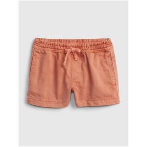 Oranžové holčičí dětské kraťasy pull-on shorts obraz