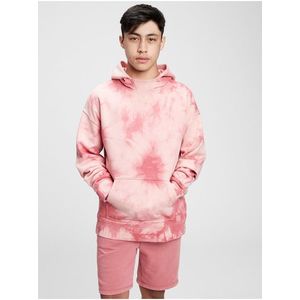 Růžová klučičí mikina GAP Dip-dye hoodie obraz