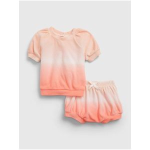 Oranžový holčičí baby set dip-dye outfit set GAP obraz