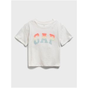 Bílé holčičí dětské tričko GAP Logo update obraz